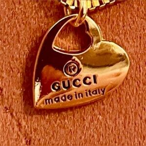 Gucci Gold Heart Charm Pendant. The perfect gift.
